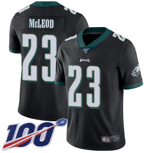 Men Philadelphia Eagles #23 Rodney McLeod Black Alternate Vapor Untouchable NFL Jersey Limited Player 100th